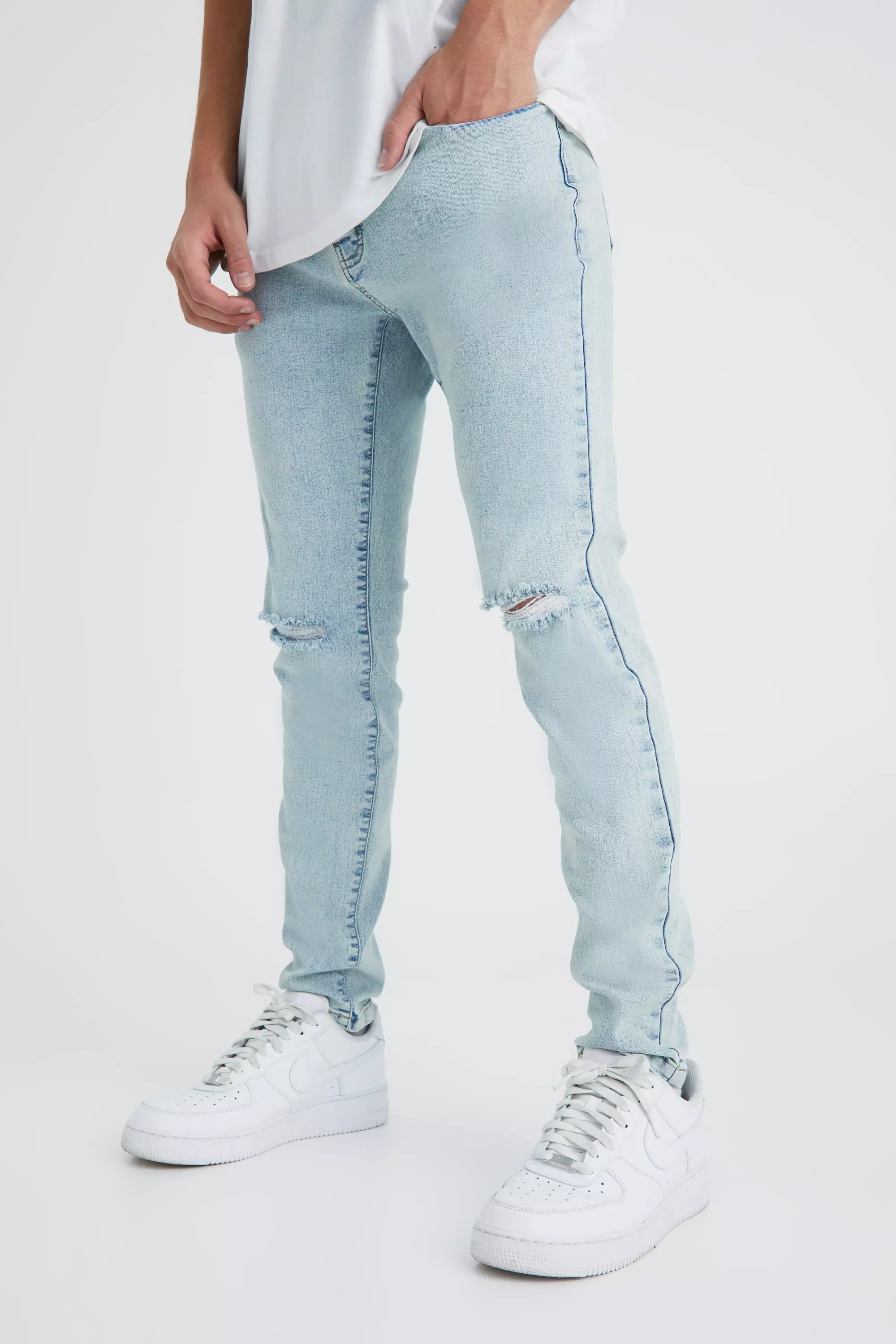 Jeans with rips in deals the knees